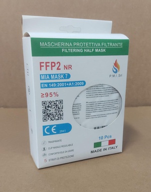 MASCHERINA FFP2 BIANCA MIA MASK 7 MADE IN ITALY